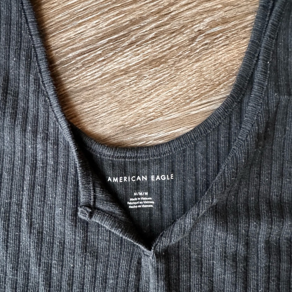 Charcoal Ribbed Tank Top - Picture 3 of 3